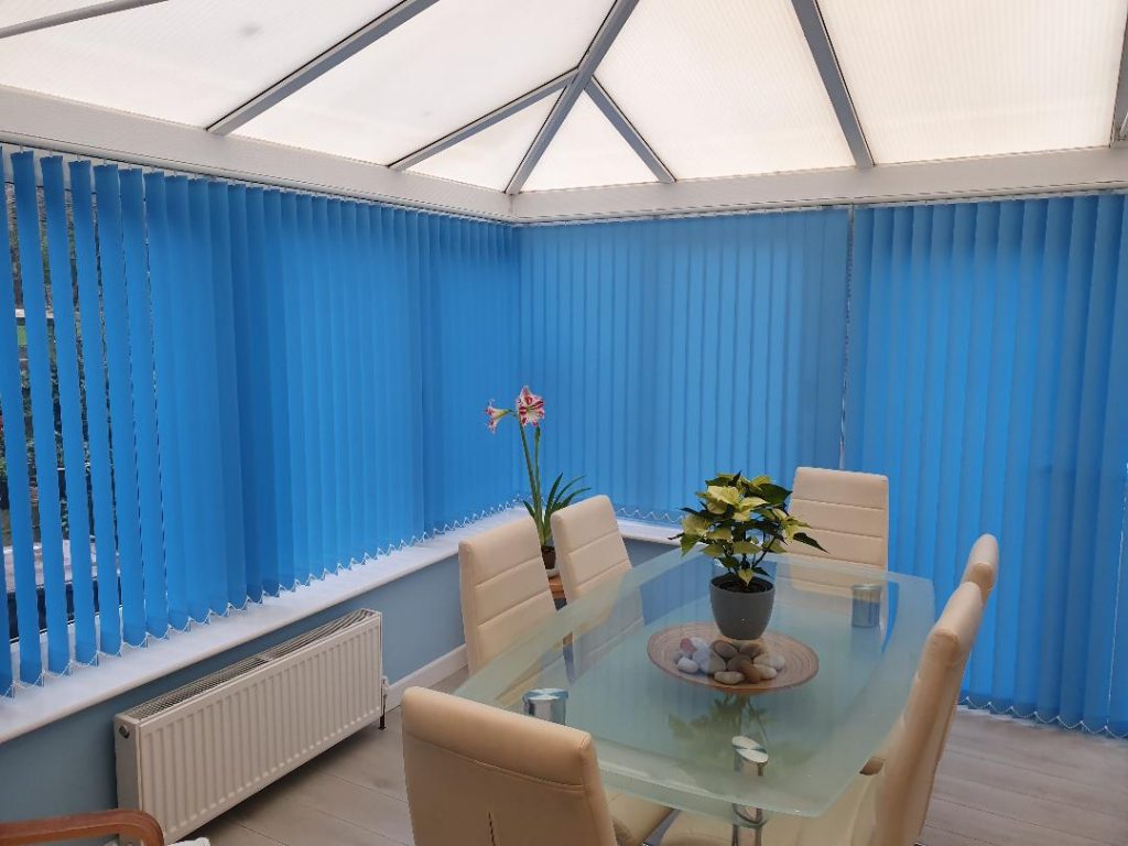 Blue Vertical Blinds