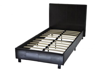 New York Upholstered Faux Leather Bed Frame