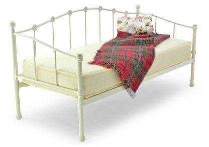 PAR Metal Guest Bed in White