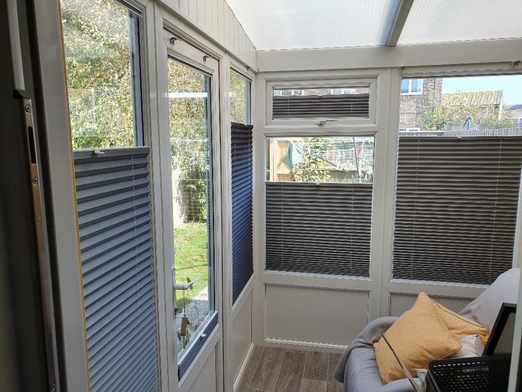 Pleated Blinds in a Conservatory
