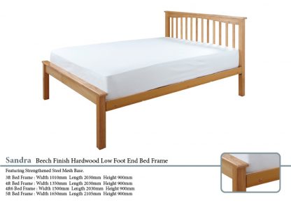 Sandra Beech Hardwood Bed Frame