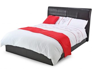 Texas Upholstered Faux Leather Bed