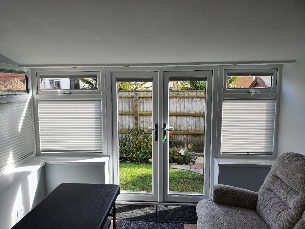 White Pleated Blinds