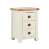 Maine 3 Door Oak Bedside Cabinet