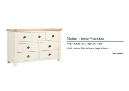 Maine 7 Drawer Oak Chest Specifications