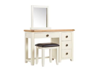 Maine Oak Dresser, Mirror and Stool