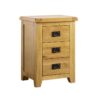 Minnesota 3 Drawer Oak Bedside Cabinet