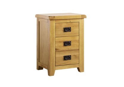 Minnesota 3 Drawer Oak Bedside Cabinet