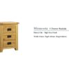 Minnesota 3 Drawer Oak Bedside Cabinet Specifications