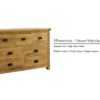 Minnesota 7 Drawer Oak Cabinet Specifications