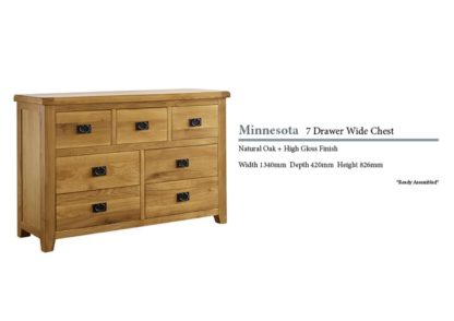 Minnesota 7 Drawer Oak Cabinet Specifications