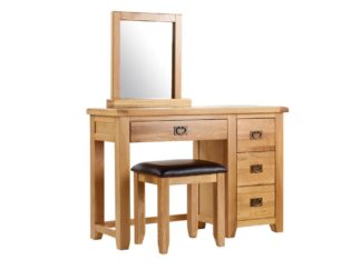 Minnesota Oak Dresser, Mirror and Stool