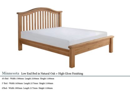 Minnesota Low End Wooden Bed Specifications