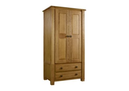 Vermont 2 Door Oak Wardrobe