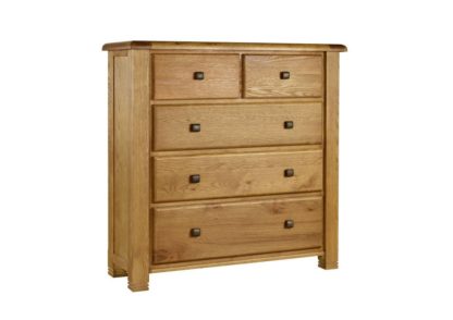 Vermont 5 Drawer Oak Chest