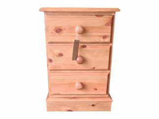 3 Drawer Bedside Cabinet Front View